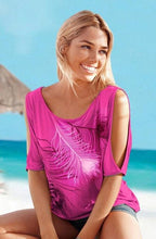 D & N Feather Print Women Top 2018